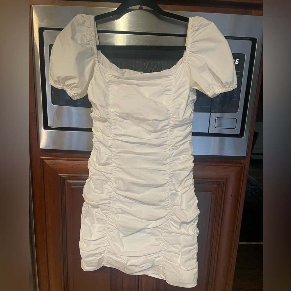 Beautiful and flattering white mini dress